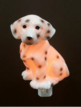 Porcelain Dog Night Light with Gift Box